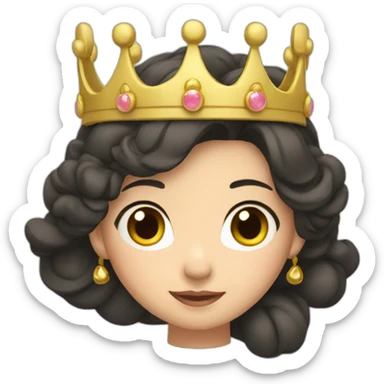princess asian with crown name ayana sticker