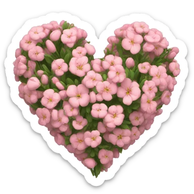 Flower heart sticker