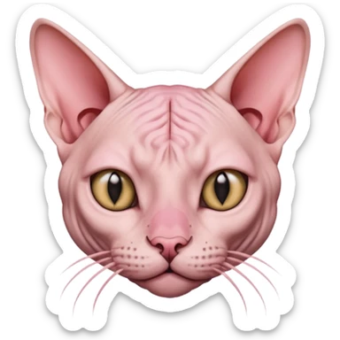 Sphynx cat nosepicking sticker