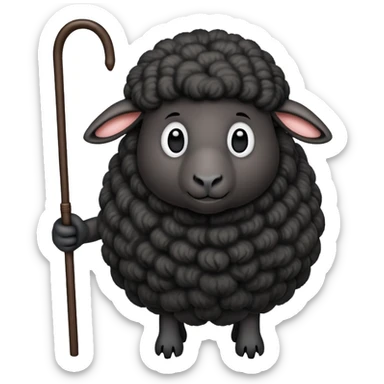 Black sheep with a Shepherd’s crook sticker