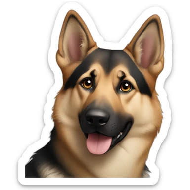 German shepherd and husky mix with darker nose sticker
