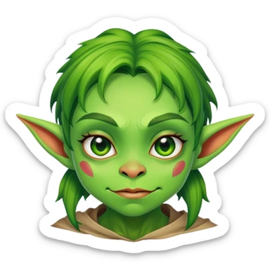 girl goblin sticker