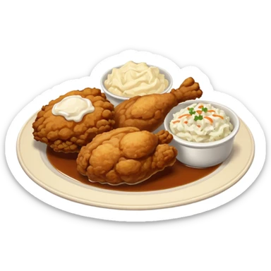 Fried chicken plate sticker