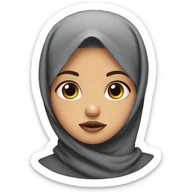 hijab girl pouting  sticker
