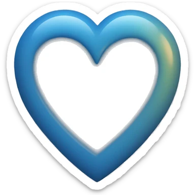 Multi blue colored heart sticker