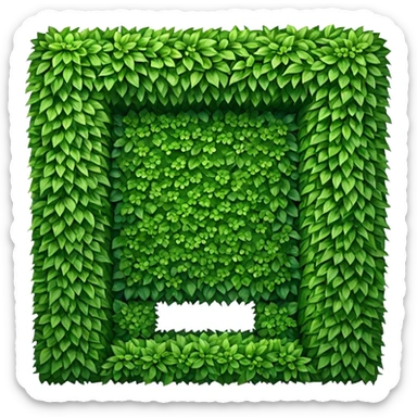 Perfectly cut square rectangular luxurious hedge-bush sticker