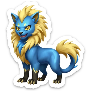 Pyroar-Luxray-Fakémon-hybrid-creature (full body)  sticker