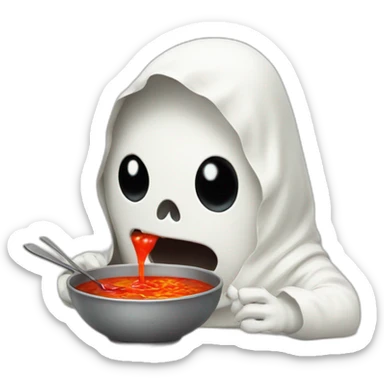 Ghost eating borsch sticker