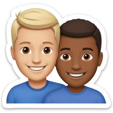 interracial gay couple sticker