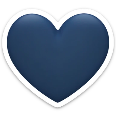 dark blue heart sticker