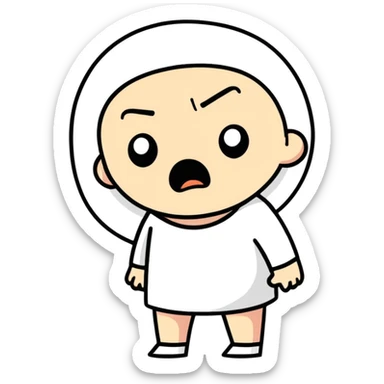 Person tha is scared sticker