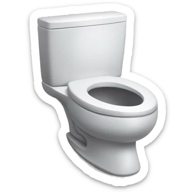 skibidi toilet with an head sticking out sticker