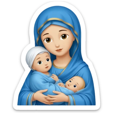 Image of the Mother of God in a frame sticker