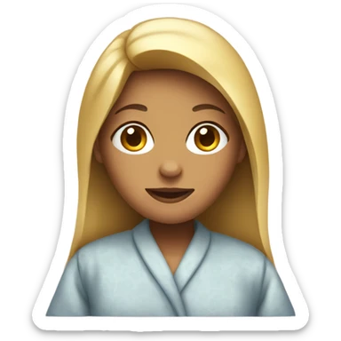 Girl in housecoat sticker