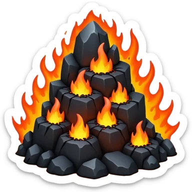 black stone lava sticker