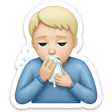 vomiting emoji conbined with drooling emoji sticker