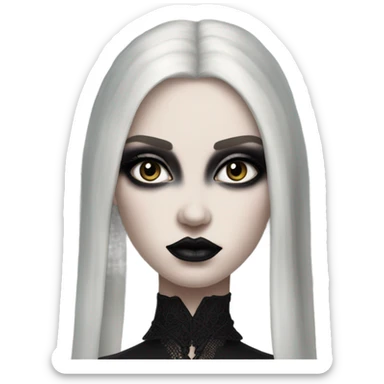 Hyper Realistic Goth victoria secret model sticker