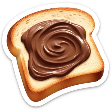 Toast with nutella sticker