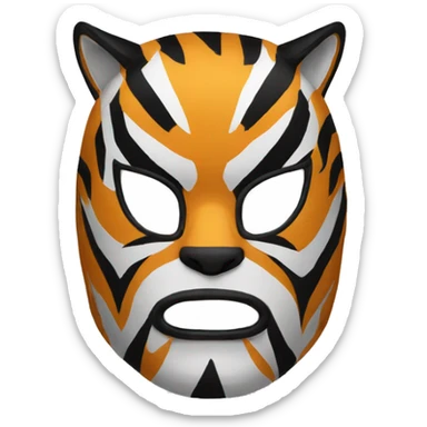 Tiger Luchador Mask sticker