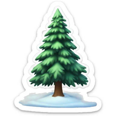 spruce in the snow sticker