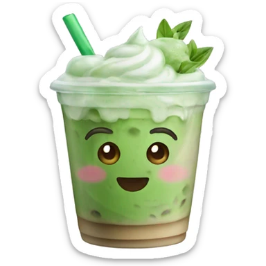 iced matcha latte sticker