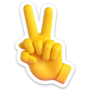 yellow hand making the shape of a letter ‘L’ with its thumb and pointer finger, 3D emoji style sticker