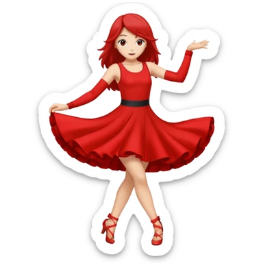 Una chica de anime bailando  sticker