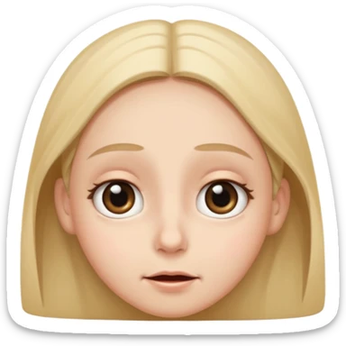 pleading face with big round eyes, subtle closed mouth smile, neutral eyebrows, hopeful look sticker