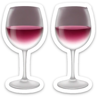 Two wine glasses sticker