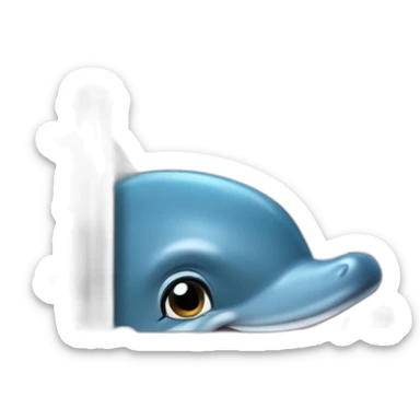 dolphin being put in jail sticker