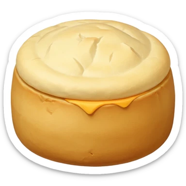 Pao de queijo pequeno redondinho liso sticker