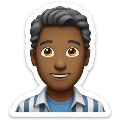 A man standing under the sunny sky sticker