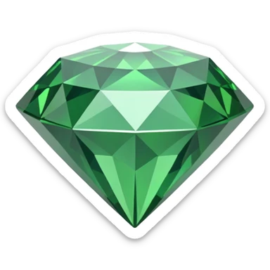 generate a green diamond geometrical form 2D, without reflections or anything complicated sticker