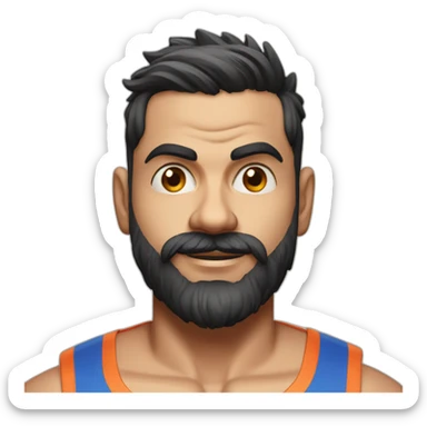 Dhone with virat kohli body sticker