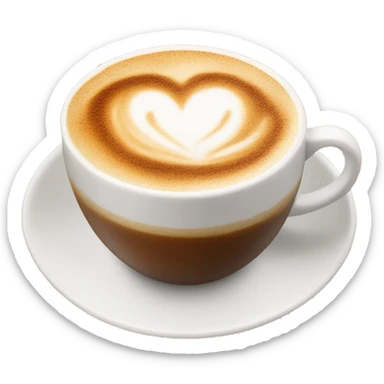 Cappuccino with heart foam sticker