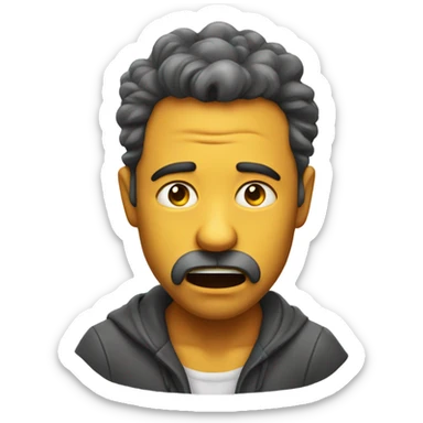 man puking out honey  sticker