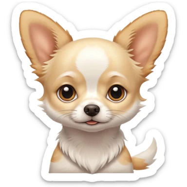 cute white chihuahua sticker