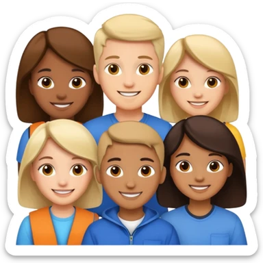 grupo de estudiantes  sticker