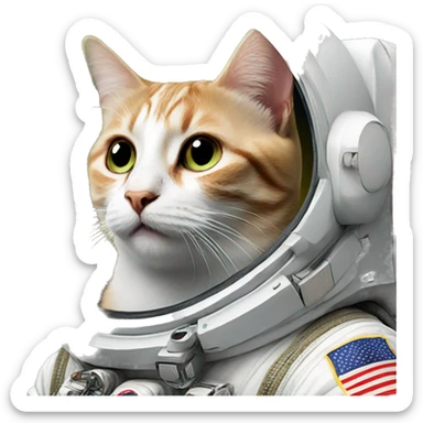 cat astronaut sticker