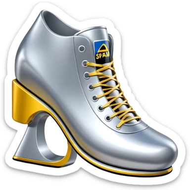 thierry mugler style spam can shoe sculpture  sticker