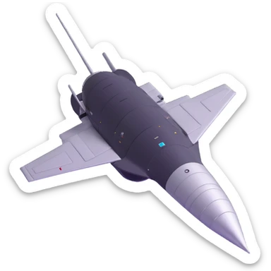 mysterious and metallic Black Knight Satellite in orbit sticker