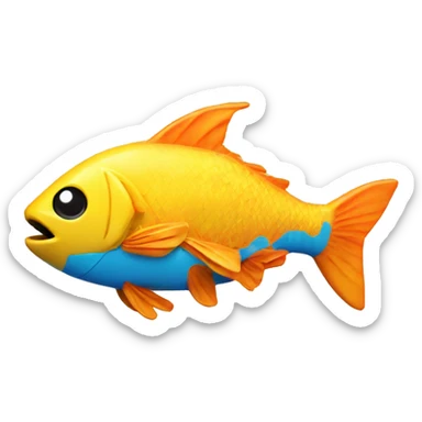 A water gun fish sticker