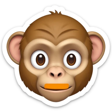 Macaco de camisa branca sticker