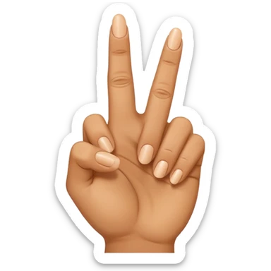 Middle finger poking out & curled  sticker