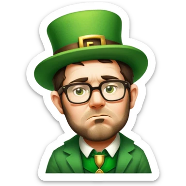 Sad Leprechaun sticker