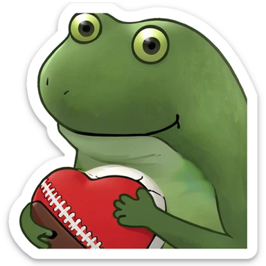 Valentines football sticker