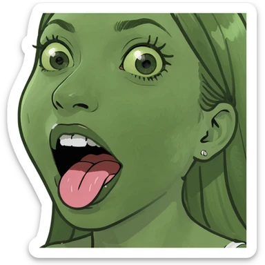 Black girl sticking her tongue out sticker
