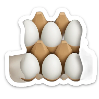 8 eggs box sticker