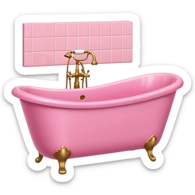Pink bathroom  sticker