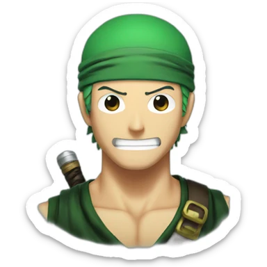 zoro from one piece sticker